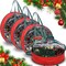 4 Pcs Christmas Wreath Storage Bag Clear Wreath Box Wreath Storage Containers with Clear Window and Handle Christmas Garland Storage Containers for Xmas Holiday Seasonal Storage (24 Inch)